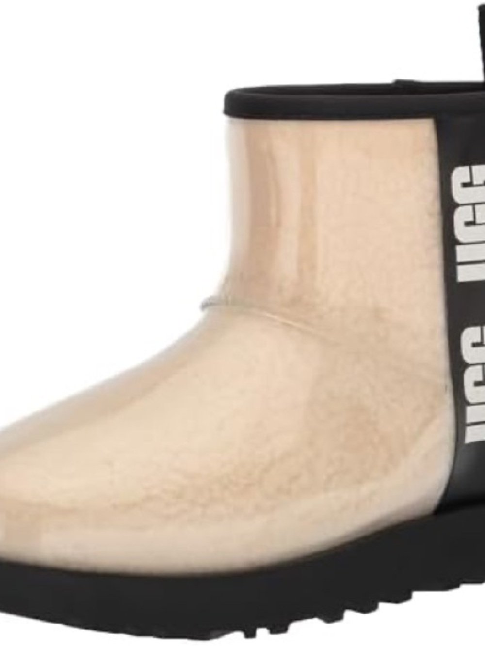 UGG Classic Clear Mini Waterproof Ankle Boots Beige Black Women's Size 7